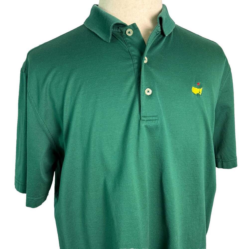 Masters Collection Augusta National Golf Polo Shirt Mens Large Green Pima Cotton